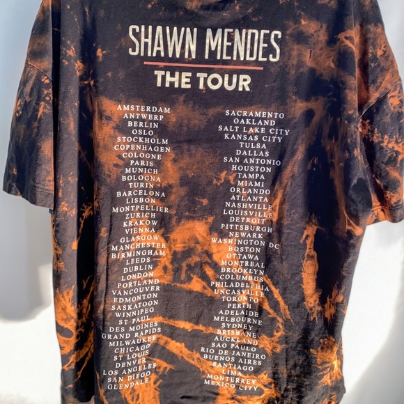 Shawn Mendez custom bleach dye short sleeve shirt. - Picture 2 of 2